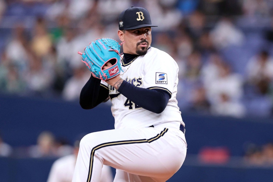 オリックスのアンドレス・マチャド【写真：栗木一考】