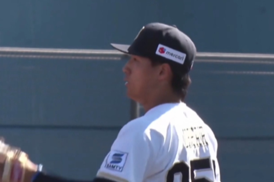 阪神戦に先発したオリックス・上原堆我【画像：パーソル パ・リーグTV】